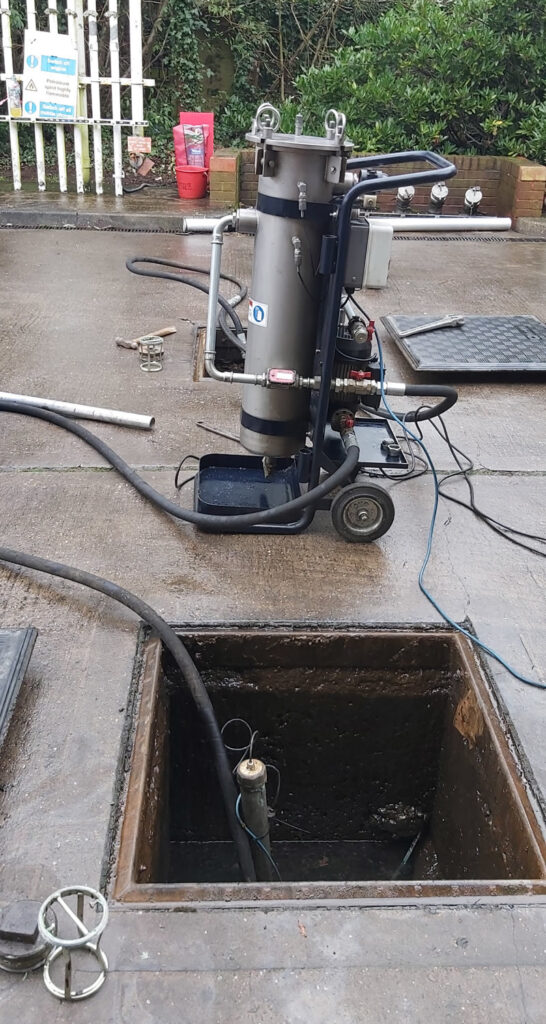Fuel polishing after